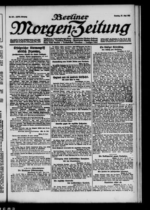 Berliner Morgen-Zeitung vom 27.06.1915