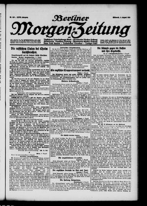Berliner Morgen-Zeitung vom 04.08.1915