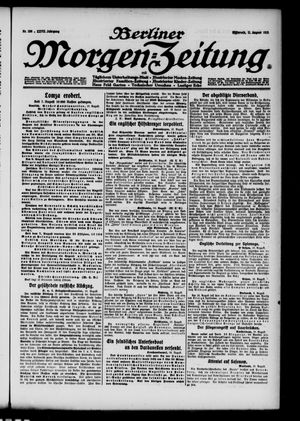 Berliner Morgen-Zeitung vom 11.08.1915