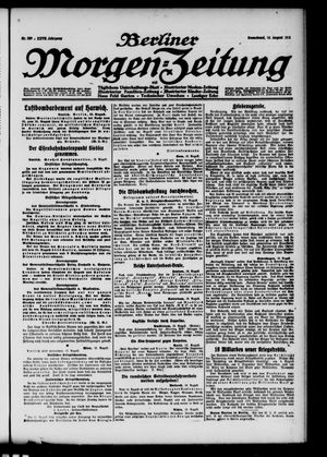 Berliner Morgen-Zeitung vom 14.08.1915