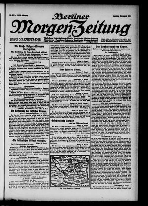 Berliner Morgen-Zeitung vom 15.08.1915