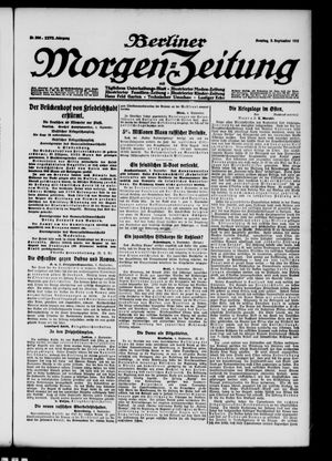 Berliner Morgen-Zeitung vom 05.09.1915