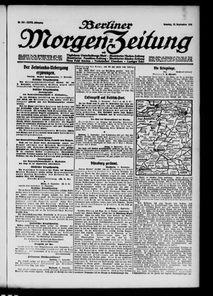 Berliner Morgen-Zeitung vom 12.09.1915