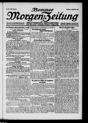 Berliner Morgen-Zeitung vom 14.09.1915