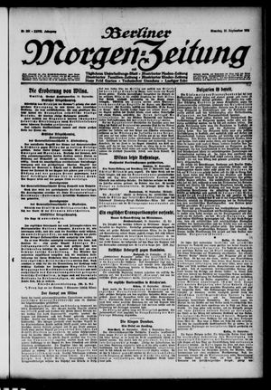 Berliner Morgen-Zeitung vom 21.09.1915