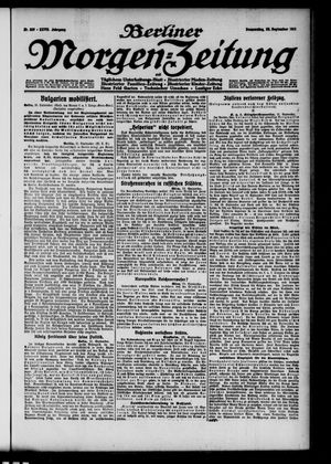 Berliner Morgen-Zeitung vom 23.09.1915
