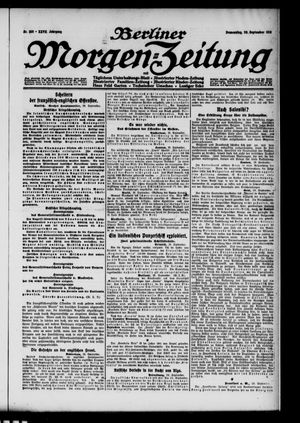 Berliner Morgen-Zeitung vom 30.09.1915