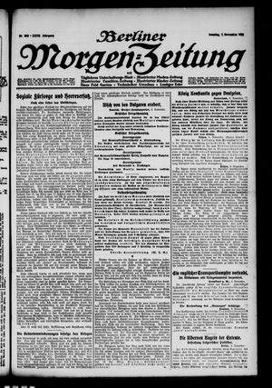 Berliner Morgen-Zeitung vom 07.11.1915