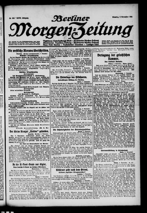 Berliner Morgen-Zeitung vom 09.11.1915
