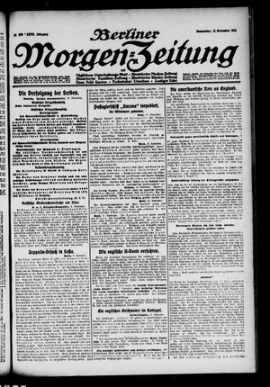Berliner Morgen-Zeitung vom 11.11.1915