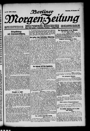 Berliner Morgen-Zeitung vom 25.11.1915