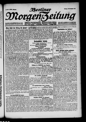 Berliner Morgen-Zeitung vom 26.11.1915