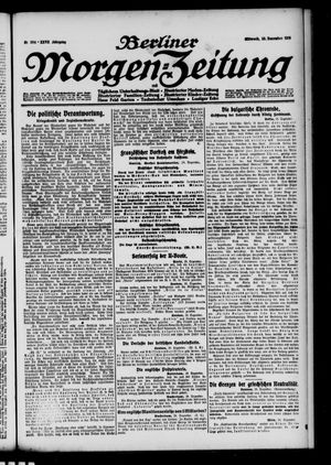 Berliner Morgen-Zeitung vom 29.12.1915