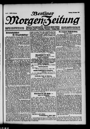 Berliner Morgenzeitung vom 23.01.1916
