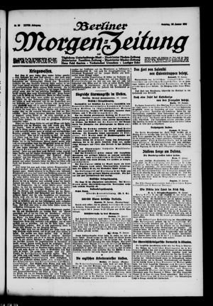 Berliner Morgen-Zeitung vom 30.01.1916