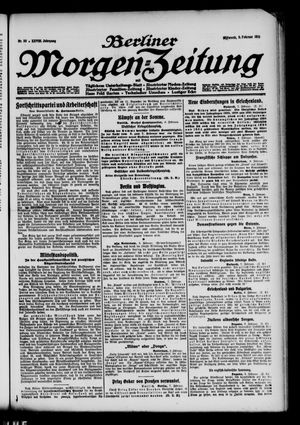 Berliner Morgen-Zeitung vom 09.02.1916