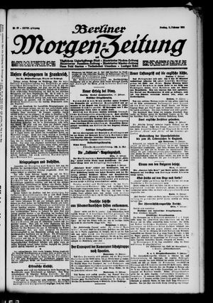 Berliner Morgen-Zeitung vom 11.02.1916