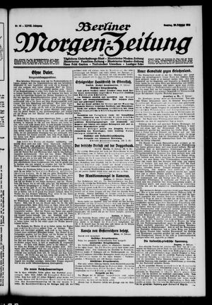 Berliner Morgen-Zeitung vom 20.02.1916