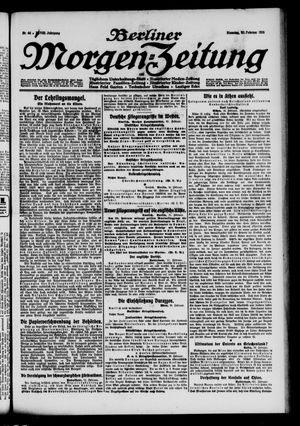 Berliner Morgen-Zeitung vom 22.02.1916