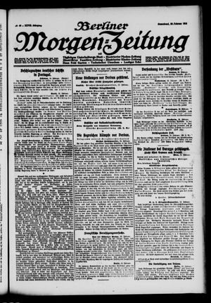 Berliner Morgen-Zeitung vom 26.02.1916
