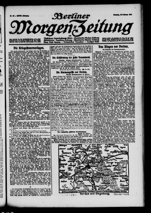 Berliner Morgen-Zeitung vom 27.02.1916