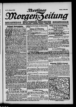 Berliner Morgen-Zeitung vom 19.03.1916