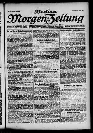 Berliner Morgen-Zeitung on Apr 13, 1916
