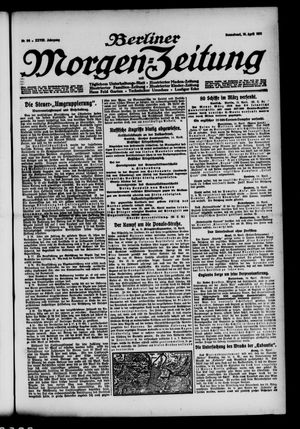 Berliner Morgen-Zeitung vom 15.04.1916