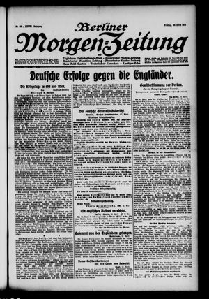 Berliner Morgen-Zeitung on Apr 28, 1916