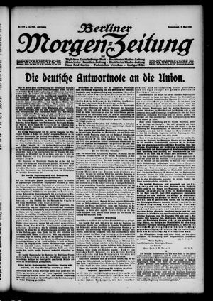 Berliner Morgen-Zeitung vom 06.05.1916