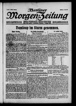 Berliner Morgen-Zeitung vom 04.06.1916