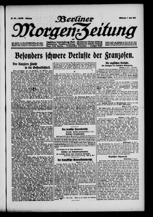 Berliner Morgen-Zeitung vom 07.06.1916
