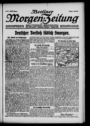 Berliner Morgen-Zeitung vom 09.06.1916