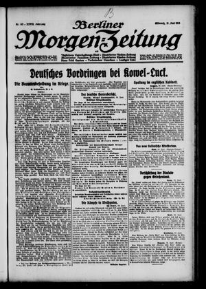 Berliner Morgen-Zeitung vom 21.06.1916