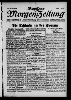 Berliner Morgen-Zeitung vom 09.07.1916