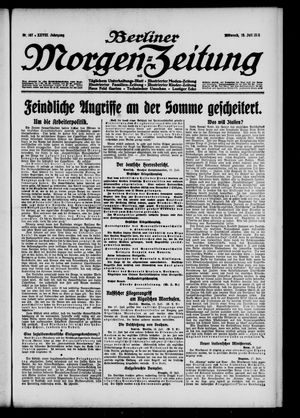 Berliner Morgen-Zeitung vom 19.07.1916