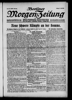 Berliner Morgen-Zeitung vom 21.07.1916
