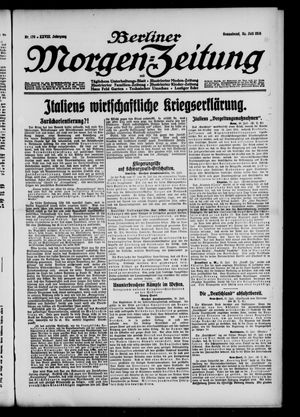 Berliner Morgen-Zeitung vom 22.07.1916