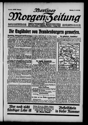 Berliner Morgen-Zeitung vom 25.07.1916