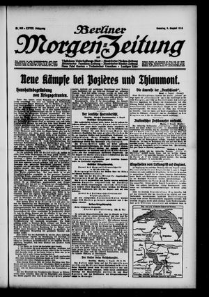 Berliner Morgen-Zeitung vom 06.08.1916
