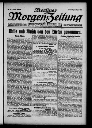 Berliner Morgen-Zeitung vom 10.08.1916