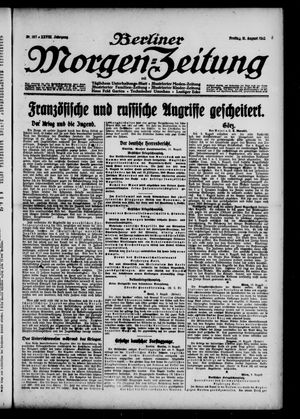 Berliner Morgen-Zeitung vom 11.08.1916