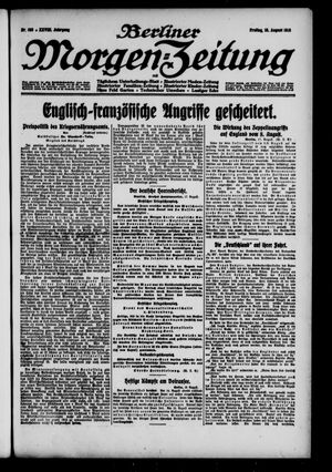 Berliner Morgen-Zeitung vom 18.08.1916