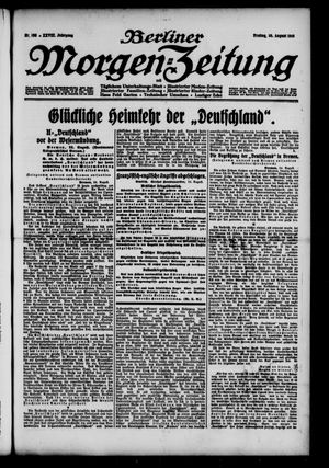 Berliner Morgen-Zeitung vom 25.08.1916