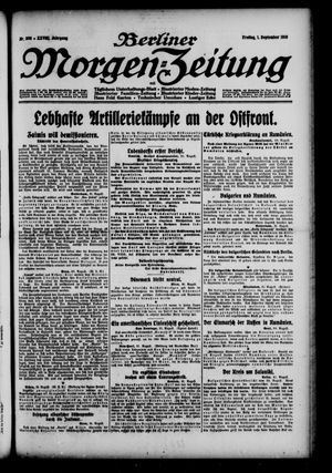 Berliner Morgen-Zeitung vom 01.09.1916