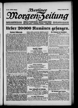 Berliner Morgen-Zeitung vom 08.09.1916