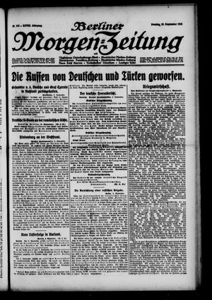 Berliner Morgen-Zeitung vom 10.09.1916