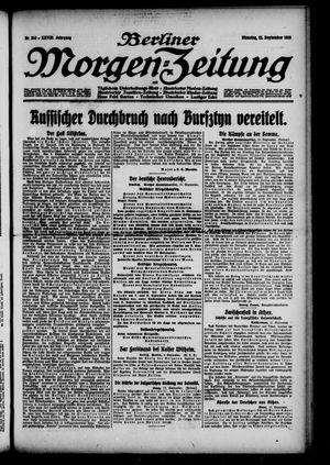 Berliner Morgen-Zeitung vom 12.09.1916