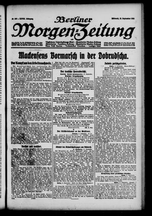 Berliner Morgen-Zeitung vom 13.09.1916