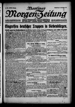 Berliner Morgen-Zeitung vom 14.09.1916